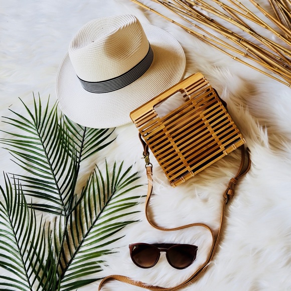 RARE UNIQUE SMALL BAMBOO SATCHEL CROSSBODY - Picture 8 of 8